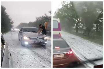Трасу Одеса-Миколаїв засипало градом